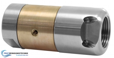 ST49.2 Rotationsdüse 3/4" Innengewinde / 6 Bohrungen hinten / 3 Bohrungen seitlich / Außendurchmesser 38mm / Läge 84mm
